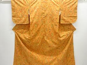 立涌に梅笹模様手織り紬着物